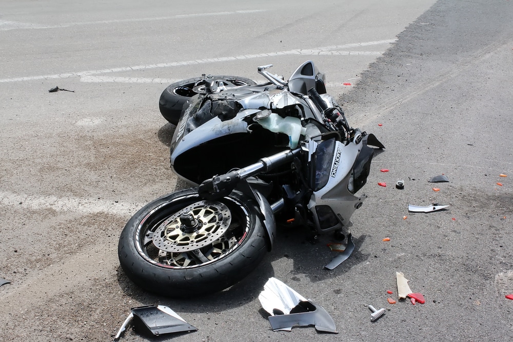 Motorcyclist killed in crash.